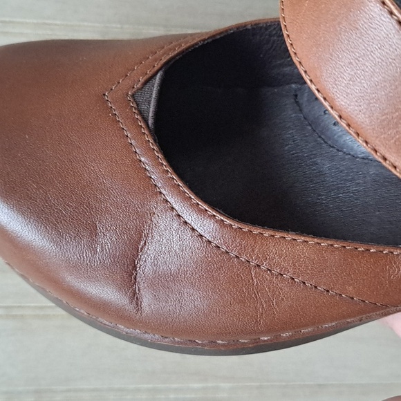 Dansko Cordovan Burnished Full Grain  Leather Mary Jane Clogs Comfort Sz 41 - Picture 7 of 12
